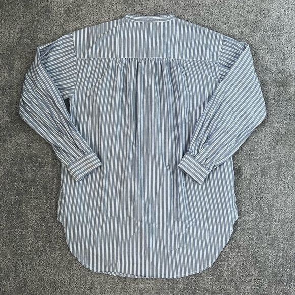 Sundance Blue White Striped Long Sleeve Shirt - Picture 4 of 5